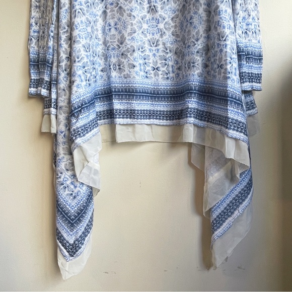 Lucky Brand Asymmetrical Open Front Cardigan Cotton Rayon blend Sz S - Picture 7 of 9